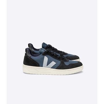 Veja V-10 RIPSTOP Women's Sneakers Blue/Black | CA 661WNB